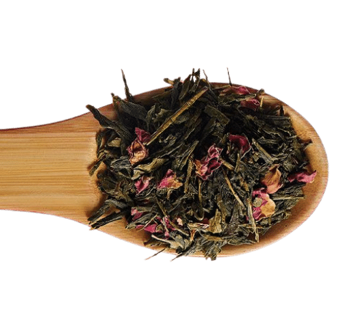 Thé vert "rose litchi" de la marque comptoir français du thé