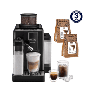 MACHINE À CAFÉ À GRAIN RIVELIA START NOIR ONYX FEB4255.B + 2 PAQUETS DE CAFÉ OFFERTS