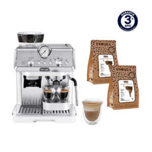 MACHINE À CAFÉ À GRAINS LA SPECIALISTA ARTE BLANCHE EC9155.W DELONGHI + 500G DE CAFÉ 1951 OFFERTS (2x250g)