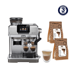 MACHINE À CAFÉ À GRAINS LA SPECIALISTA TOUCH METAL EC9455.M DELONGHI + 500G DE CAFÉ 1951 OFFERTS (2x250g)