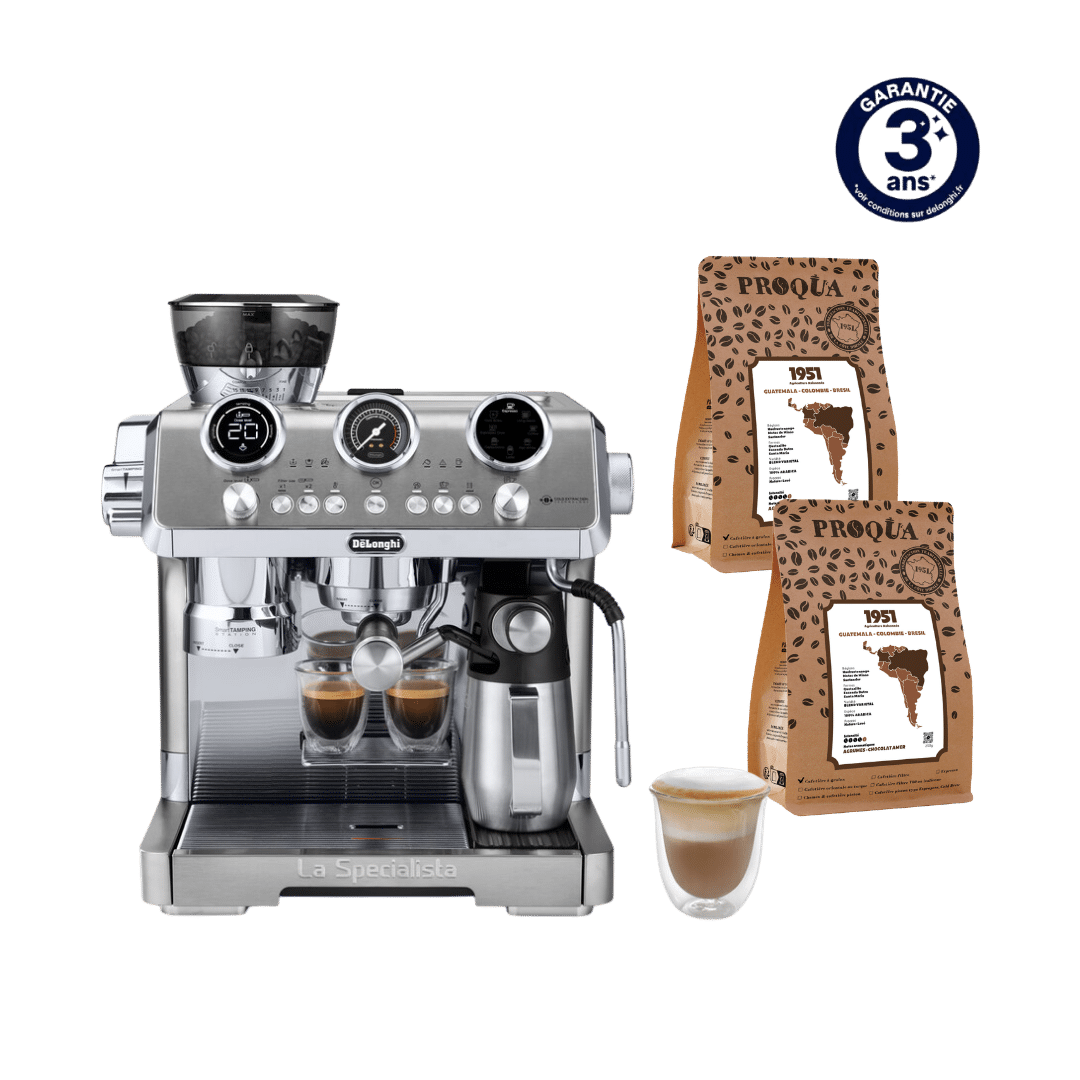 MACHINE À CAFÉ À GRAINS LA SPECIALISTA MAESTRO GOLD EC9885.M + 2 PAQUETS DE CAFÉ OFFERTS