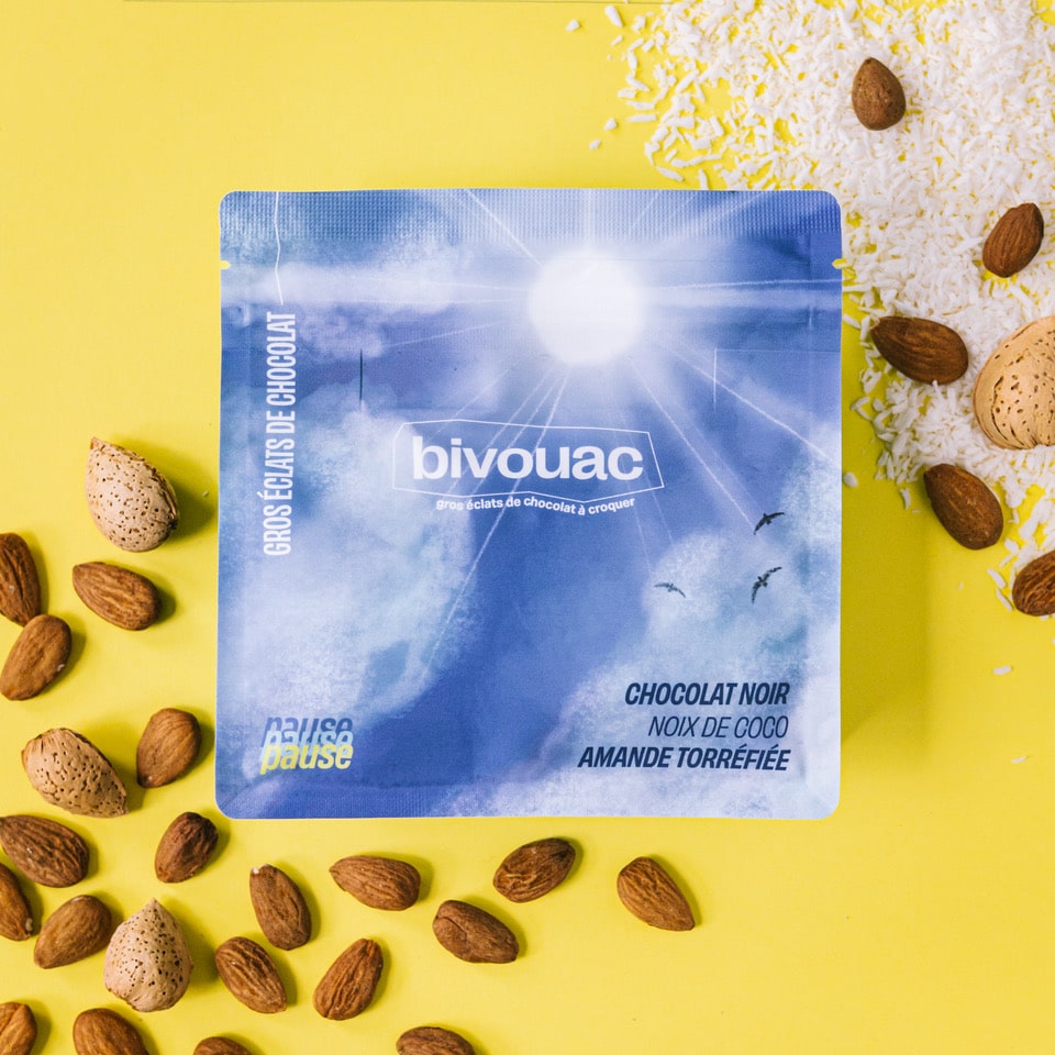 sachet Pause 100 grammes de chocolat 70% - marque bivouac