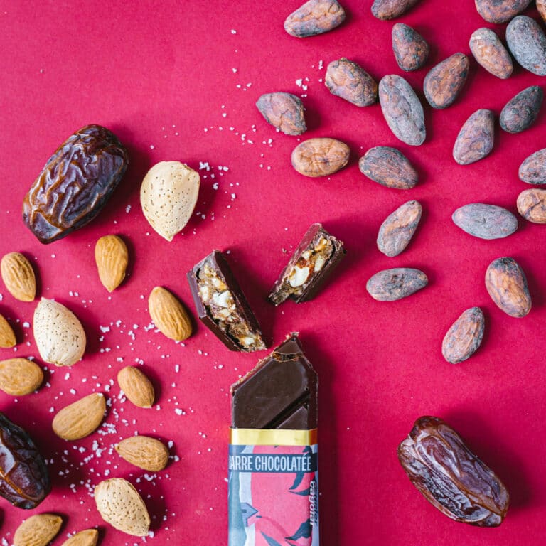 Barre Cayolar 48g de chocolat 70% Datte et amande - marque bivouac