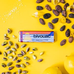 Barre Splash 48g de chocolat 70% Chocolat noir - Praliné pistache - Citron - marque bivouac