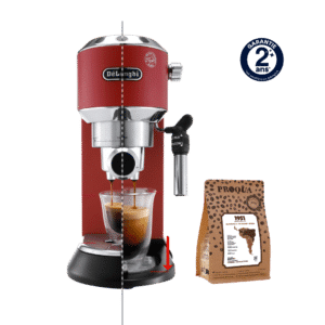 MACHINE À CAFÉ DEDICA ROUGE EC695.R DELONGHI + 250G DE CAFÉ 1951 OFFERTS